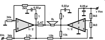 L272M BTL circuito eletronico